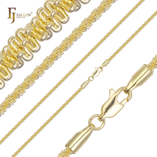 Classic Margarita link 14K Gold, Rose Gold, White Gold Chains