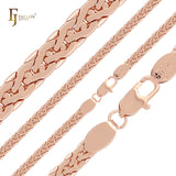 Compact fancy crossing C link 14K Gold, Rose Gold chains