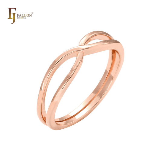 Infinity simplicity twisted 14K Gold rings