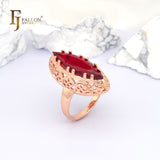 .Trend Luxurious Horse Eye Marquise Solitaire CZ 585 Rose Gold, 14K Gold rings
