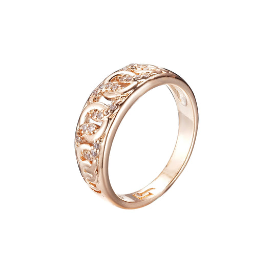 Rose Gold chain linking rings