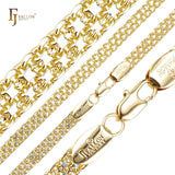 .Bismarck weaving anchor triple link 14K Gold, two tone chains