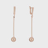 .Olivia's Beads - Beads long drop earrings in 14K Gold, White Gold, Rose Gold plating colors