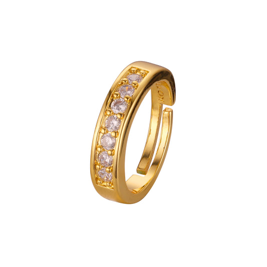 Open stackable rings in White Gold, 18K Gold plating colors