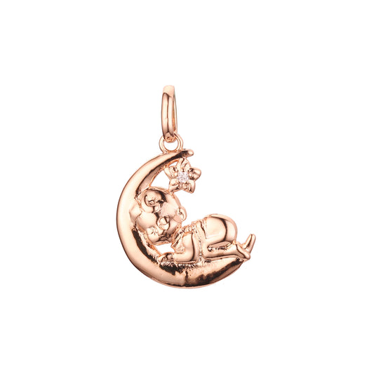 Baby pendant in 14K Gold, Rose Gold two tone plating colors
