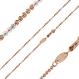 Thin Rolo chains plated in 14K Gold, Rose Gold two tone