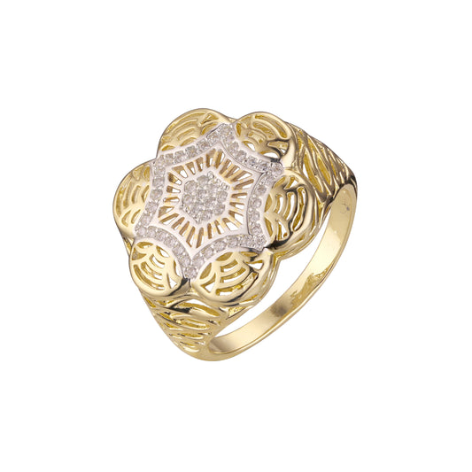 Filigree rings in 14K Gold, Rose Gold, two and three tone plating colors