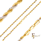 Classic 14K Gold French Rope chains [Wide 5mm-7mm]