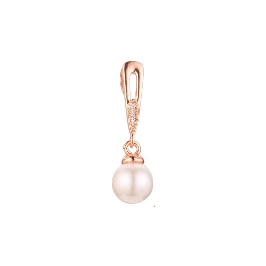 Pearl pendant in Rose Gold two tone, 14K Gold plating colors
