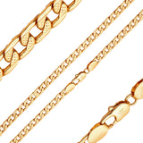 Curb link scattered hammered chains plated in 14K Gold or Rose Gold