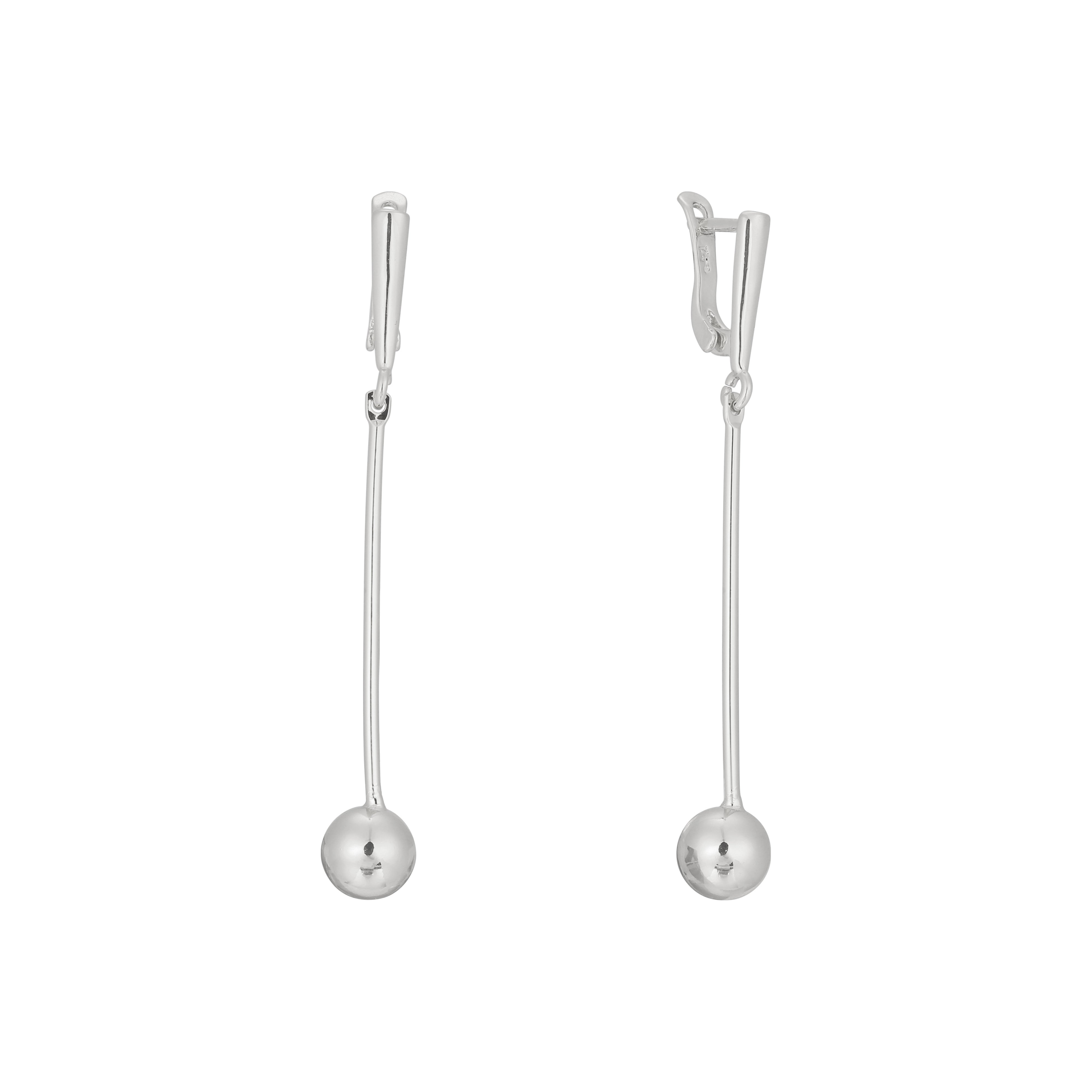 .Olivia's Beads - Beads long drop earrings in 14K Gold, White Gold, Rose Gold plating colors