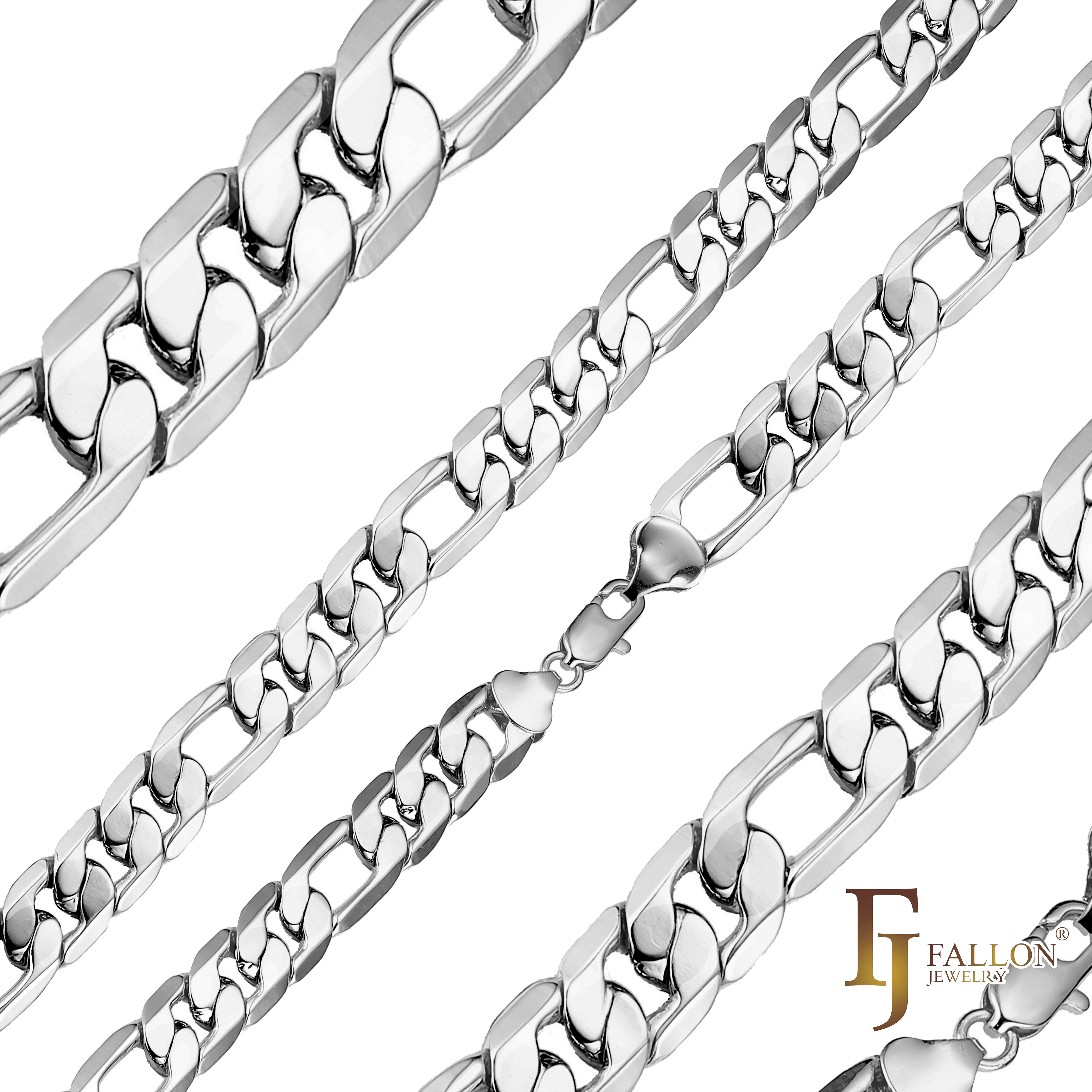 Classic Figaro link White Gold Chains