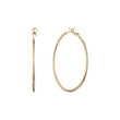 .Streamlined hoop earrings plated in 14K Gold, Rose Gold, White Gold