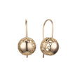 Beads lantern wire hook earrings in 14K Gold, Rose Gold, two tone plating colors
