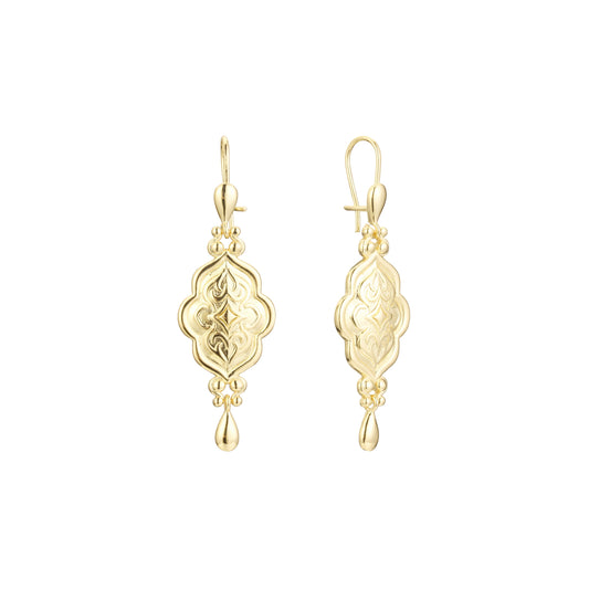 Wire hook earrings in 14K Gold, Rose Gold, two tone plating colors