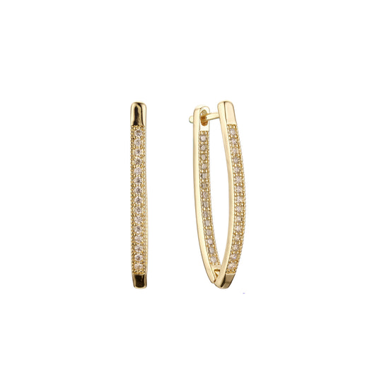 .Tall earrings in 14K Gold, White Gold, Rose Gold plating colors