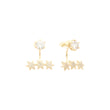 14k gold star jacket stud earrings