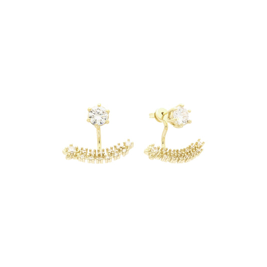 14k gold jacket cluster stud earrings