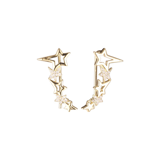 Crawler earrings in 14K Gold, Rose Gold plating colors