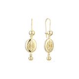 Beads cluster wire hook earrings in 14K Gold, Rose Gold plating colors