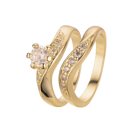 Twisted fashion stackable rings in 18K Gold, White Gold, 14K Gold, 18K Gold plating colors