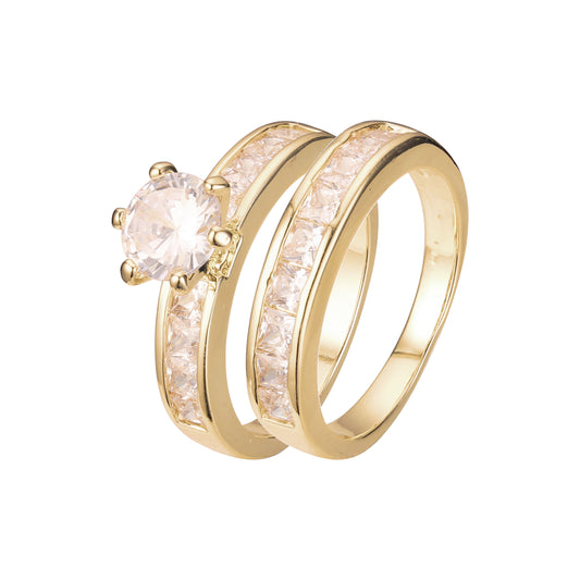 Stackable rings in 18K Gold, White Gold, 14K Gold plating colors
