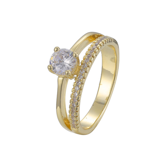 14K Gold solitaire rings