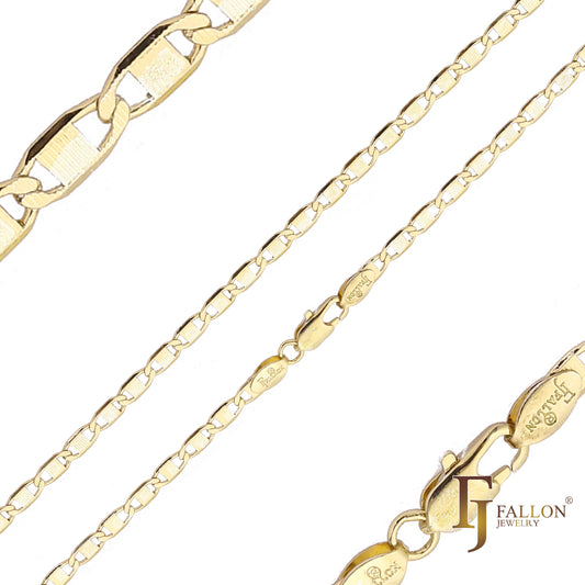 {Potential} Classic Mariner link hammered Chains plated in 14K Gold