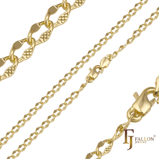 Lace Sequin chains plated in 14K Gold