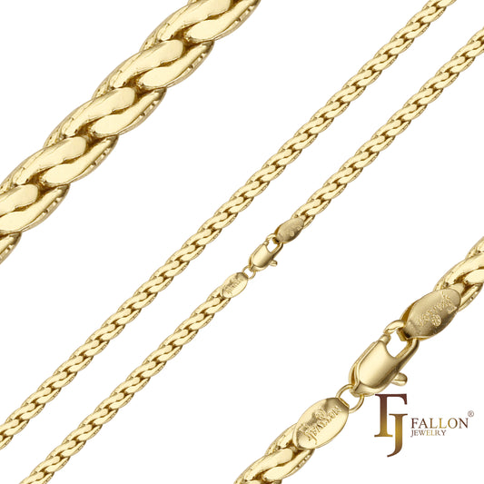 {Potential} Spiga Chains plated in 14K Gold