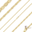 Mariner link hammered chains plated in 14K Gold
