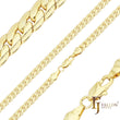 Flat compact curb Chains plated in 14K Gold two tone