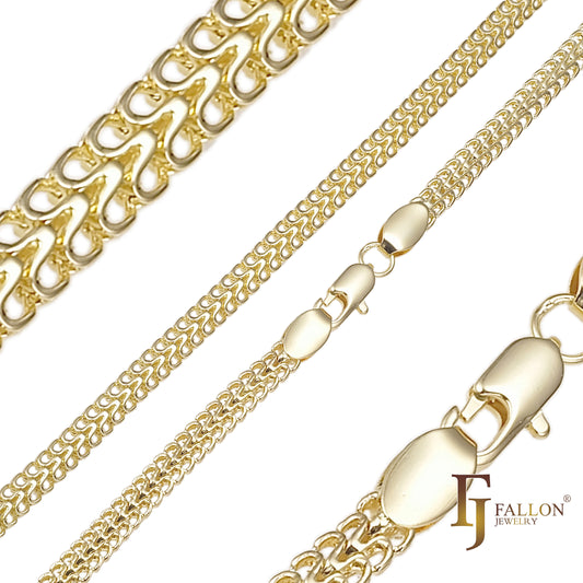 {Customize} Snake chains plated in 14K Gold