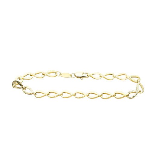 {Customize} Teardrop fancy hammered link chains plated in 14K Gold, Rose Gold