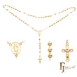 Italian Virgin of Guadalupe Catholic Rosary Necklace plated in 14K Gold, 14K Gold two tone