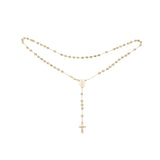 Italian Virgin of Guadalupe Catholic Rosary Necklace plated in 14K Gold