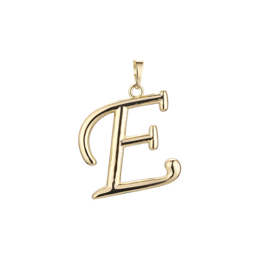 14K Gold pendant of the capital E