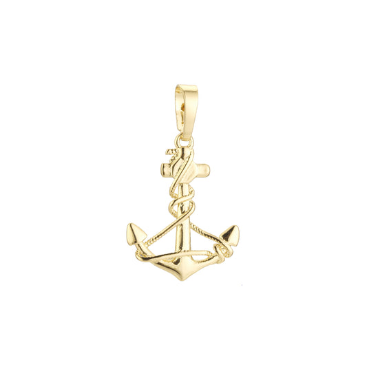 Anchor pendant in Rose Gold, 14K Gold plating colors