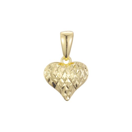 Heart pendant in Rose Gold, 14K Gold plating colors