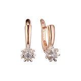 .Earrings in 14K Gold, White Gold, Rose Gold, two tone plating colors