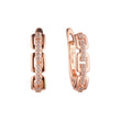 .Chain and buckles link Rose Gold earrings