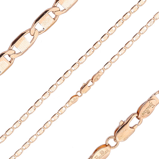 {Potential} Classic Mariner link hammered Chains plated in 14K Gold