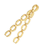 Wide buckle Retro Italian oval link bracelets plated in 18K Gold colors
