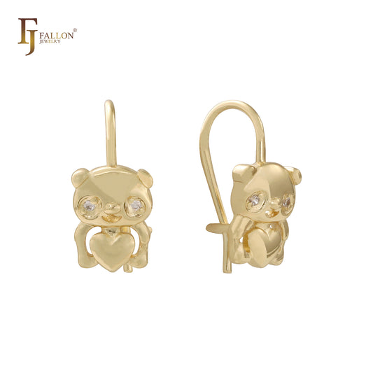 Litter bear 14K Gold wire Hook child earrings