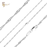 .Classic Singapore single link 14K Gold, two tone, 18K Gold chains