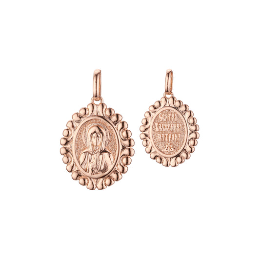 Saint Matrona pendant in Rose Gold two tone, 14K Gold plating colors