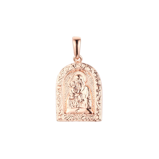 Virgin Mary of the Don pendant plated in Rose Gold colors