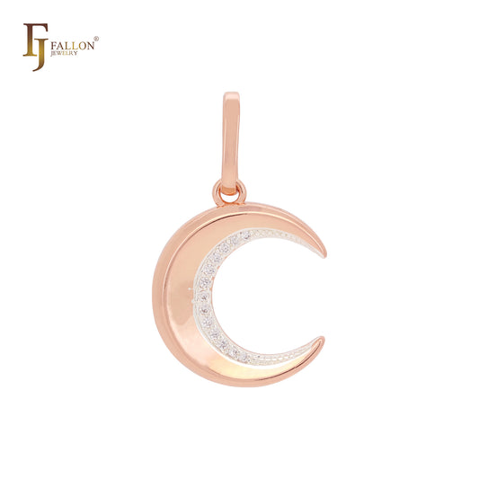 The great crescent moon Rose Gold Islamic pendant