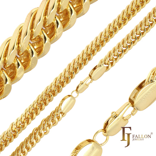 {Customize} Triple link cuban link chains plated in 18K Gold