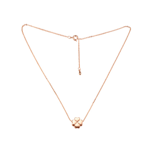 Rose Gold heart clover necklaces